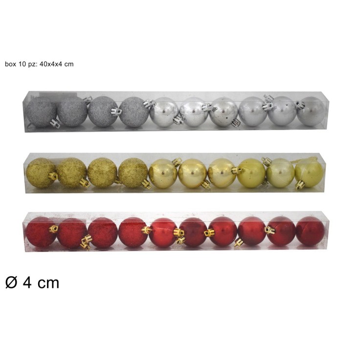 Set of 10 balls Ø 4 cm available in various colors