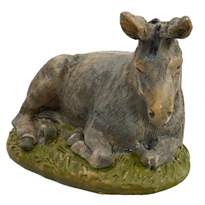 Asino sdraiato in resina Martino Landi per statue 10 cm