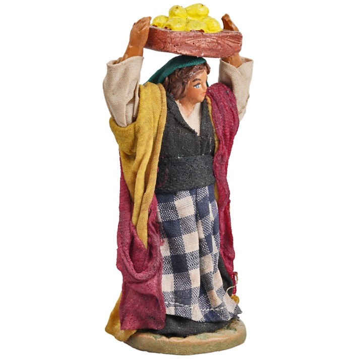 Woman with a box of lemons series 12 cm