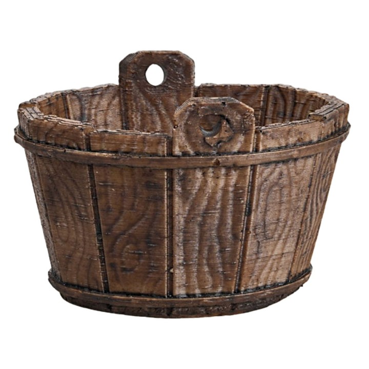 Tinozza in resina effetto legno cm 8,5x6x6 h.