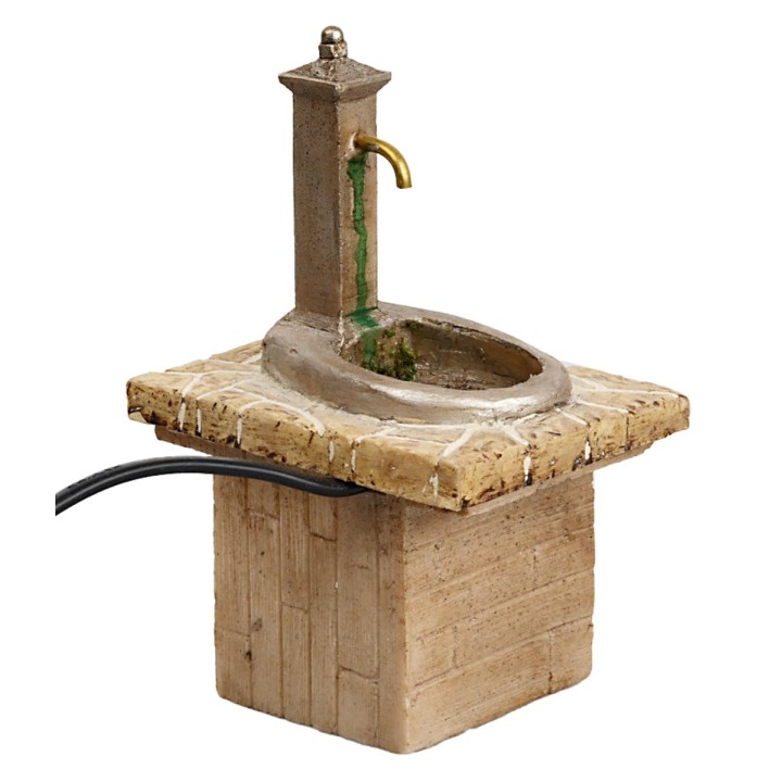 Fuente de columna funcionando en resina cm 8x9,5x13,5 h