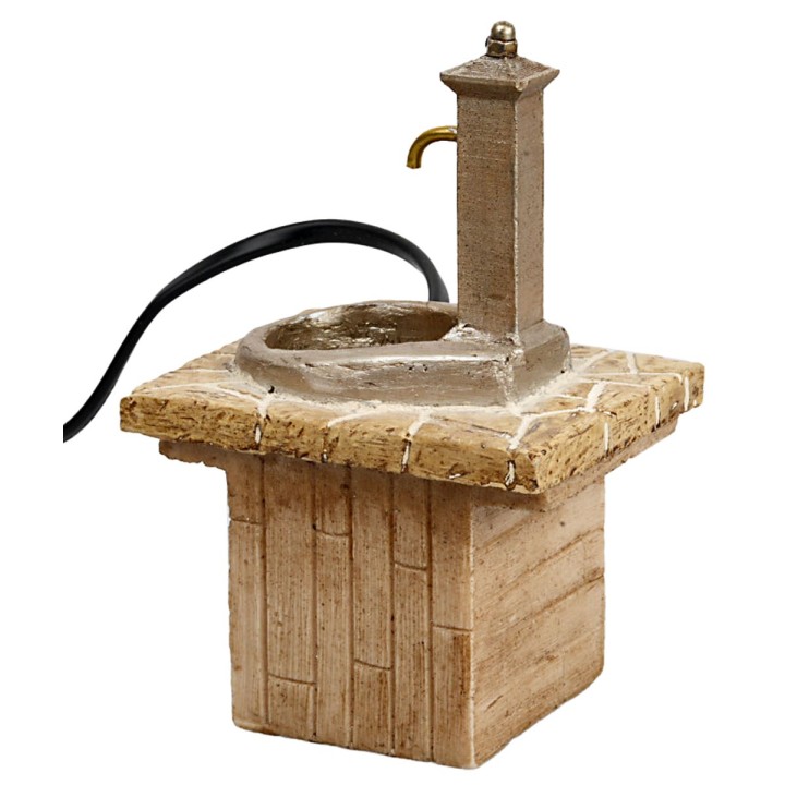 Fontana a colonna funzionante in resina cm 8x9,5x13,5 h