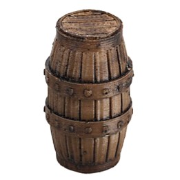 Barril medieval en resina efecto madera 4 cm