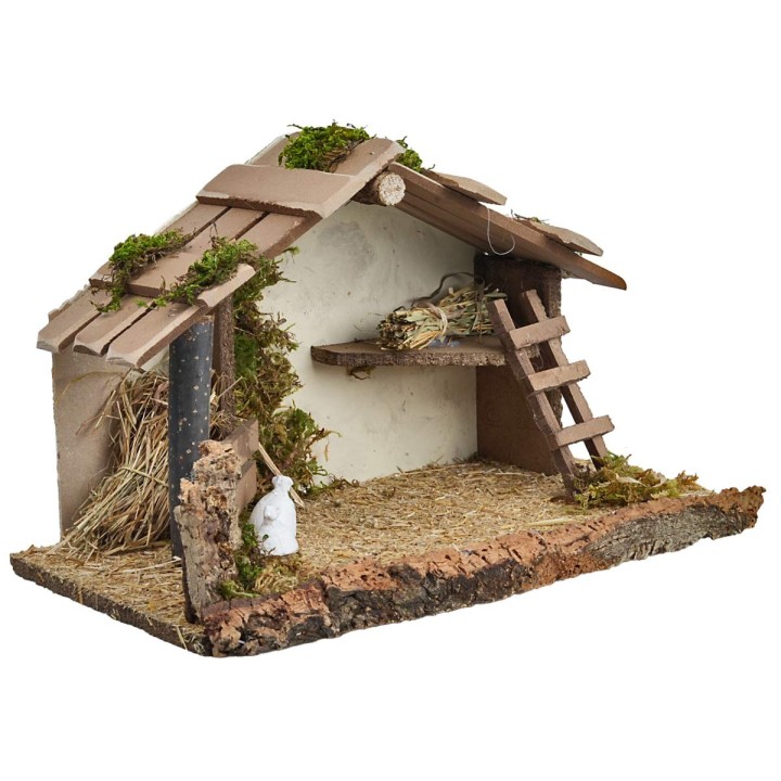 Nativity scene hut cm 39x22.5x23 h