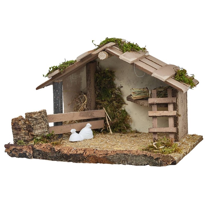 Nativity scene hut cm 39x22.5x23 h