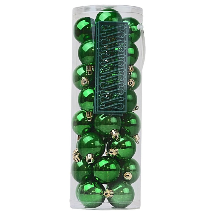 Set of 32 green balls ø 5 cm for Christmas tree