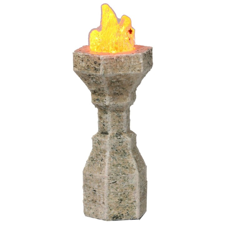 Brasero grande 6,8 cm con led naranja parpadeante 12 Voltios