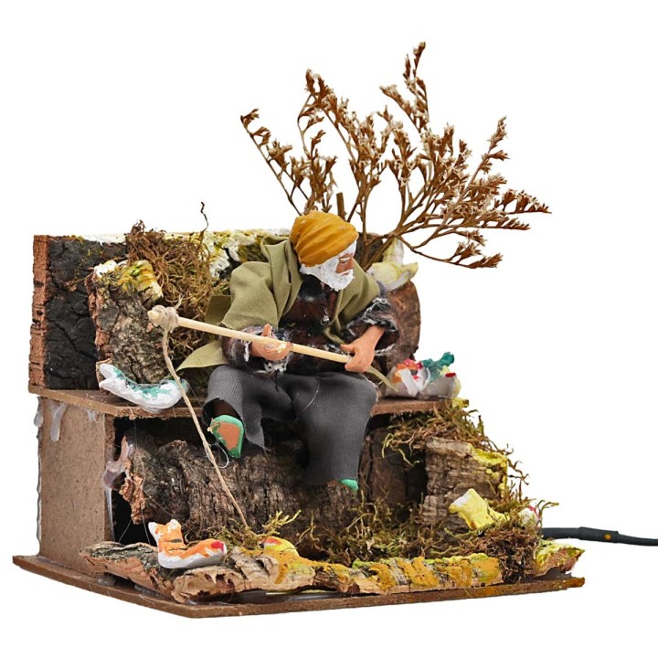 Pescatore cm 15 in movimento 17x17x17 h