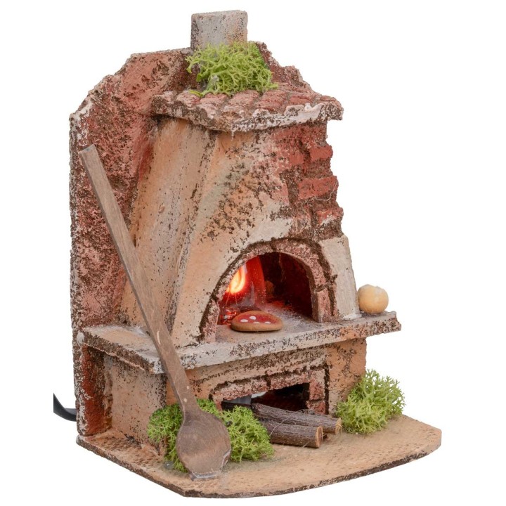 Forno per fornaio con luce effetto fuoco cm 10x8x12h