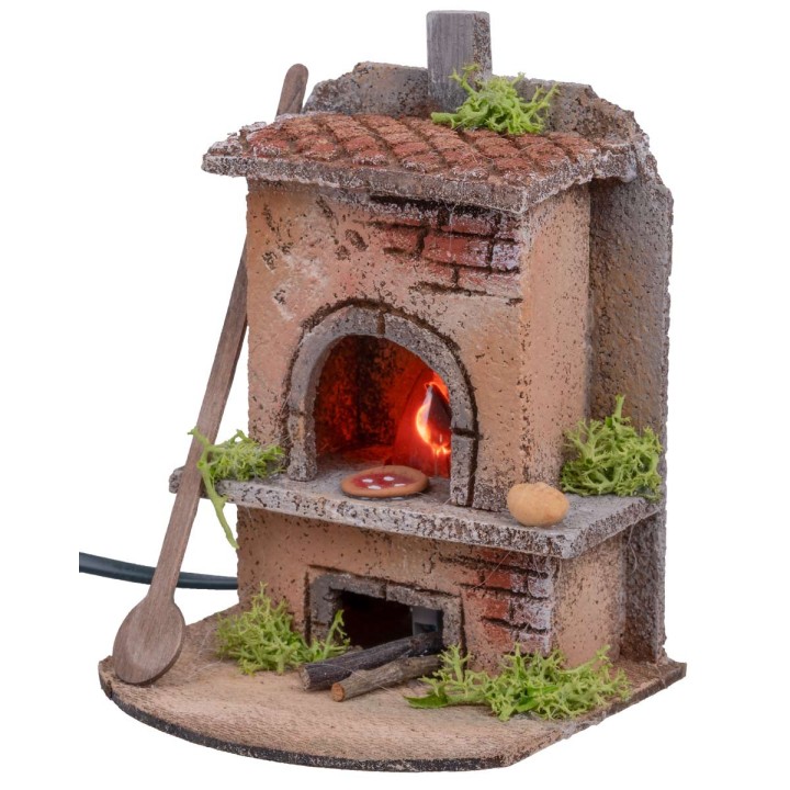Forno con luce effetto fuoco cm 10x10x15h