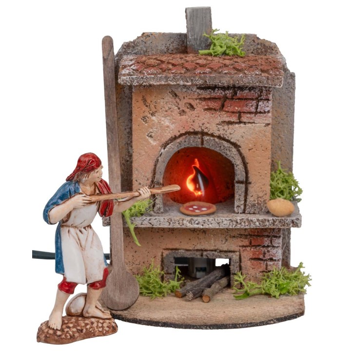 Forno con luce effetto fuoco cm 10x10x15h