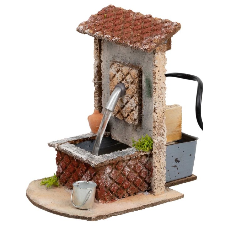 Fuente funcional estilo rústico de 10x15,5x15 cm h