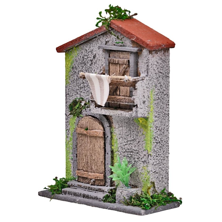 Casetta con balcone cm 10x4x12,5 h