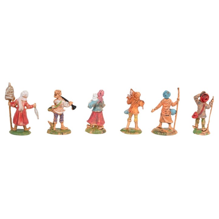 Juego de 6 figuras de 6 cm para belén