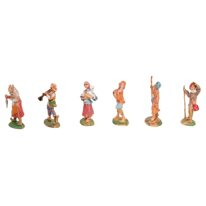 Set of 6 figurines 6 cm for nativity scene