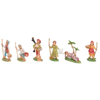 Set 6 statuine da 6 cm per presepe