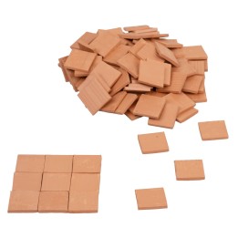Azulejos cuadrados de terracota 24x24x3 mm 100 pz