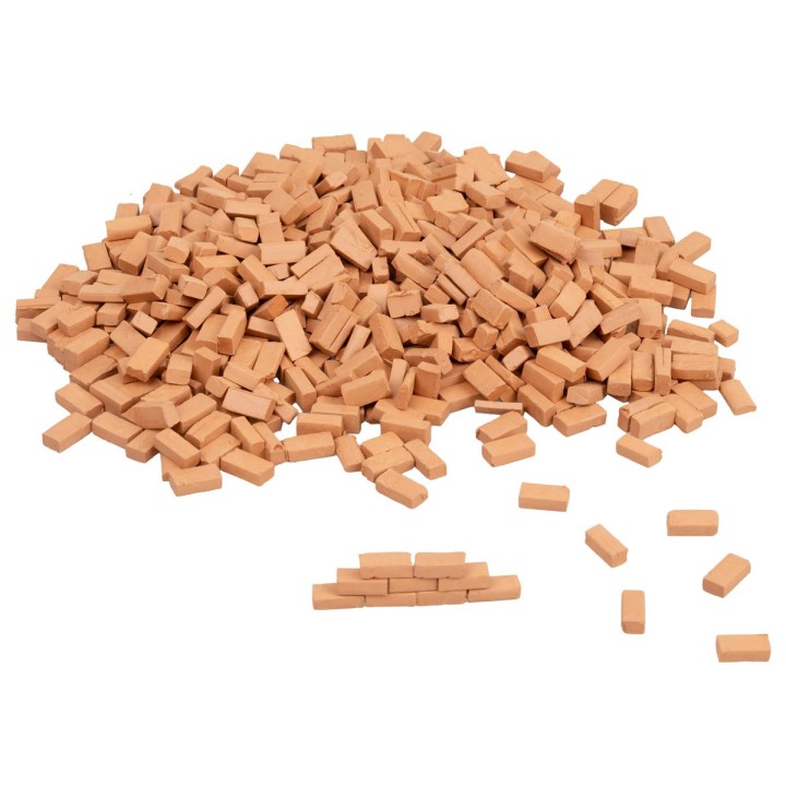 Mattoni in terracotta 10x5x3 mm 500 pezzi