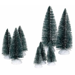 Set 9 pini effetto neve da 4,5 a 22,5 cm