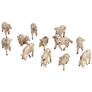 Set 12 pecore per statuine cm 8