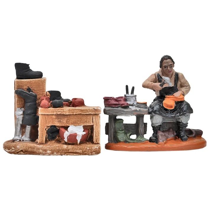 Puesto de zapatero de yeso cm 7x3.5x6 h