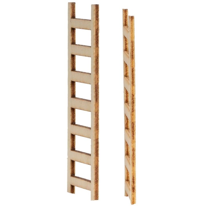 Set of 2 wooden ladders 6 cm high