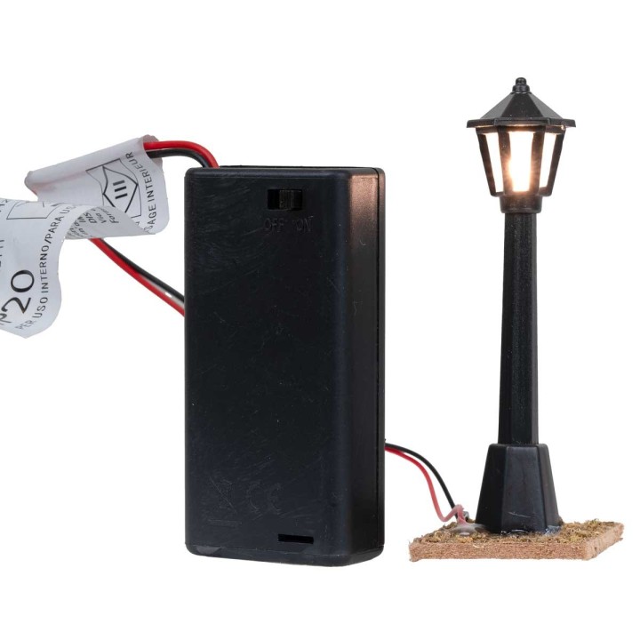 Farol para belén de hierro 8 cm 3v