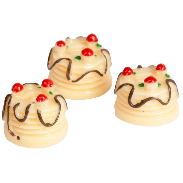 Set 3 torte con cuoricino ø 1,5 cm