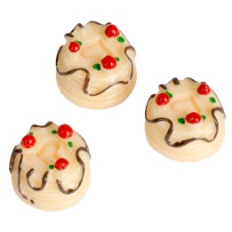 Set of 3 cakes with little heart ø 1.5 cm