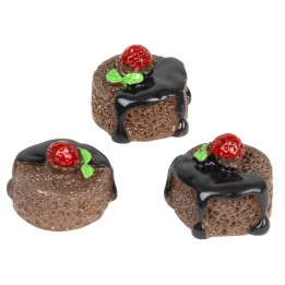 Conjunto de 3 pastelitos de chocolate ø 1,5 cm