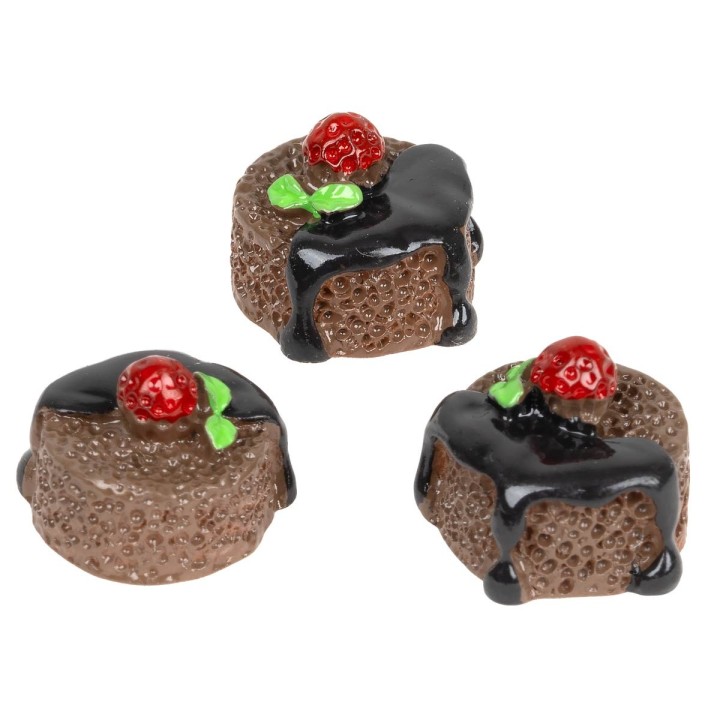Conjunto de 3 pastelitos de chocolate ø 1,5 cm
