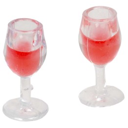 Juego de dos copas llenas de 3 cm de altura