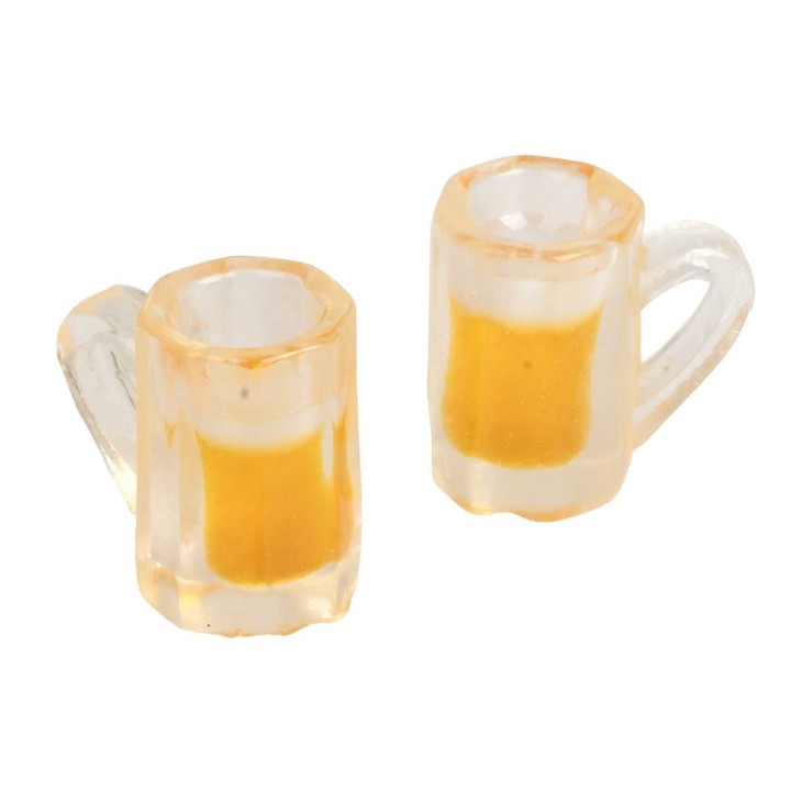 Set of 2 beer mugs 1.5 cm high