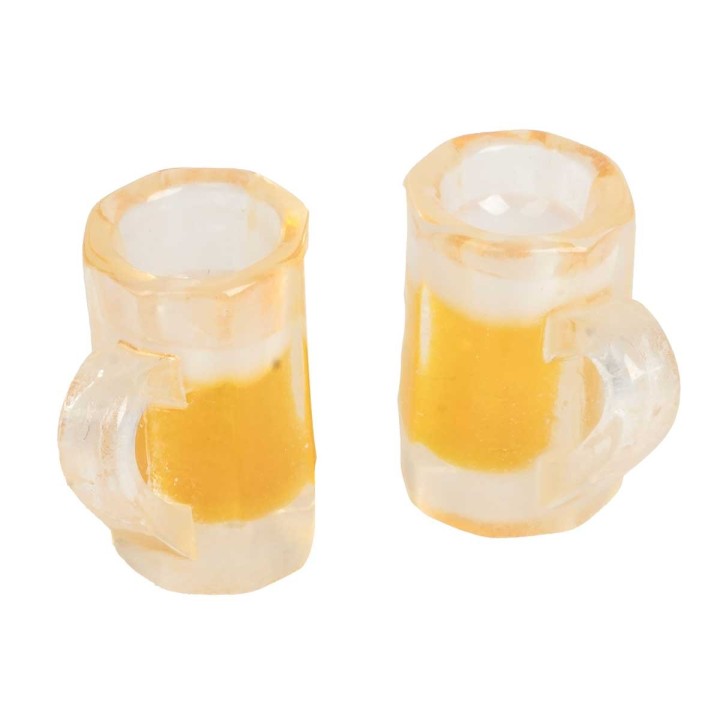 Set of 2 beer mugs 1.5 cm high