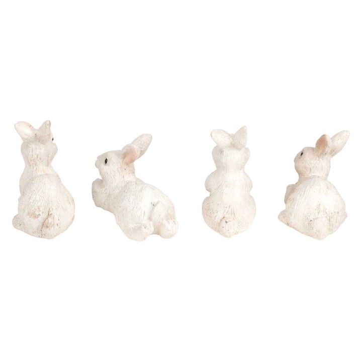 Set de 4 conejos de resina en varias poses