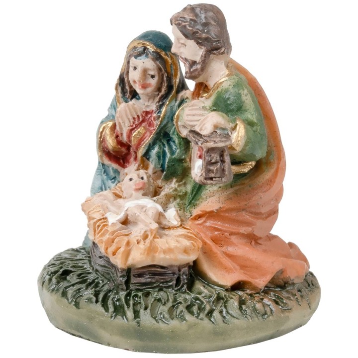Natività 3 soggetti blocco 2,5 cm in resina