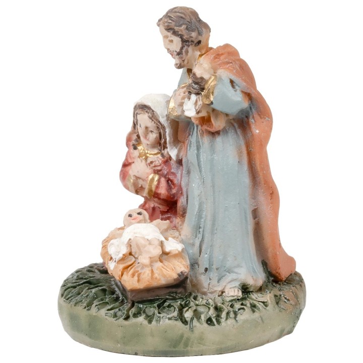 Natividad 3 sujetos en bloque 2,5 cm en resina