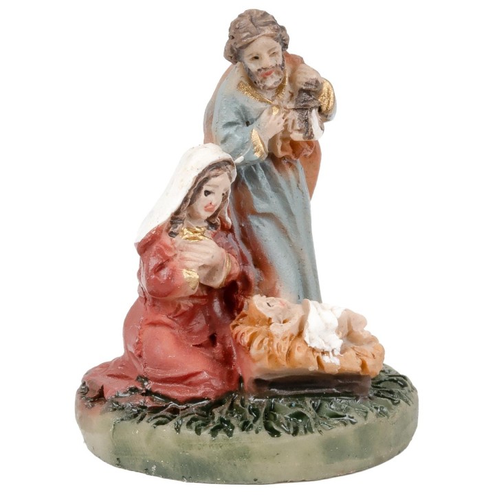 Natività 3 soggetti in blocco 2,5 cm in resina