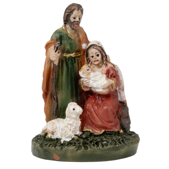 Nativity 3 subjects block with Baby Jesus in arms 2.5 cm in