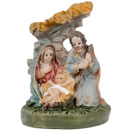 Natività 3 soggetti blocco con muro dietro 2,5 cm in resina