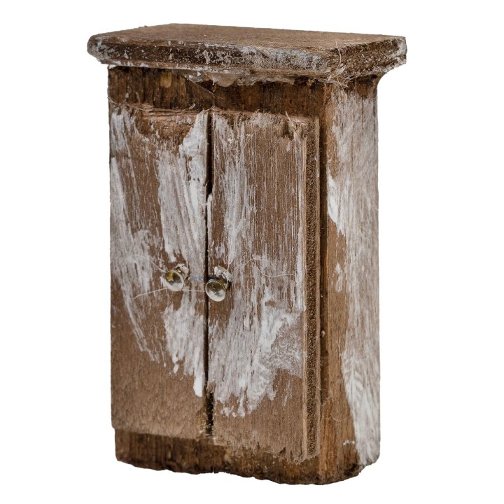Raw wood two-door wardrobe 5.5 cm high