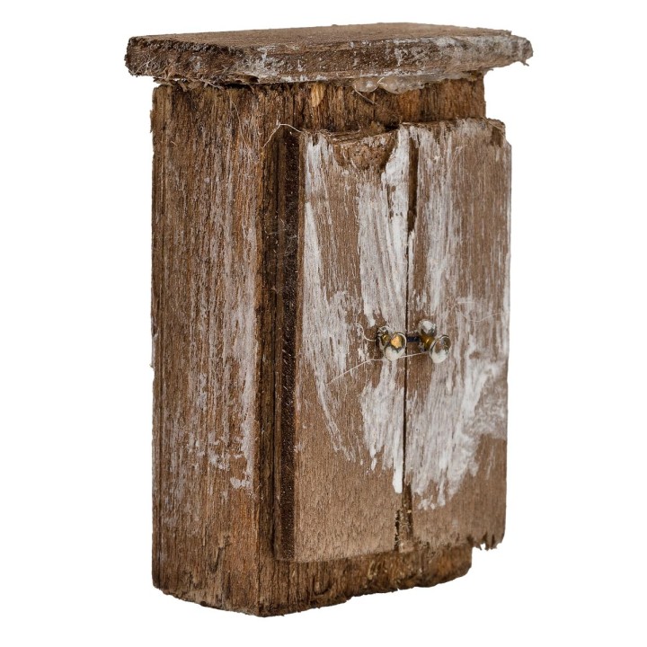 Raw wood two-door wardrobe 5.5 cm high