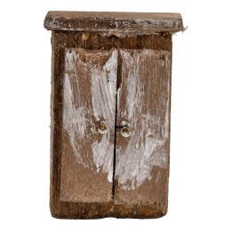 Raw wood two-door wardrobe 5.5 cm high
