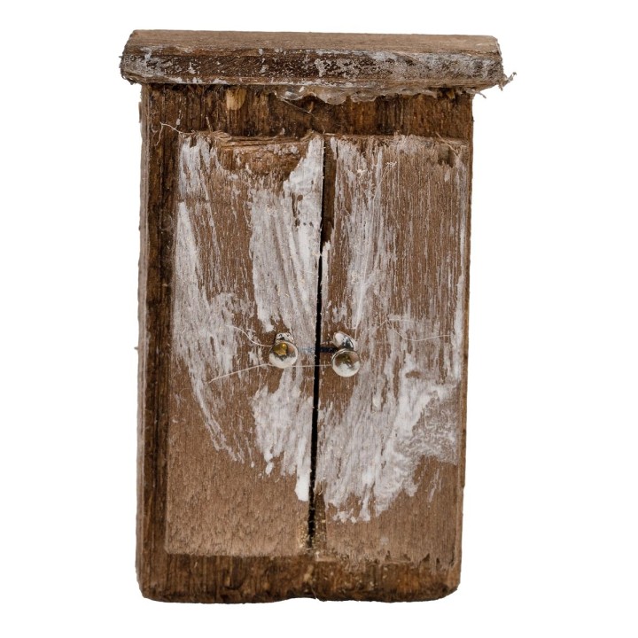 Raw wood two-door wardrobe 5.5 cm high