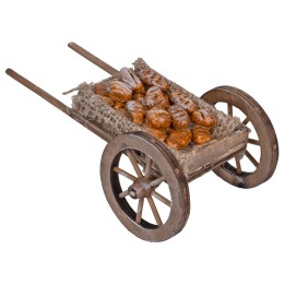 Wooden cart with bread cm 14x7x5.5 h
