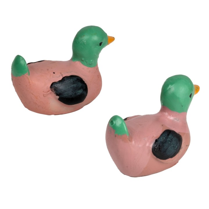 Juego de 2 patos rosa sin base