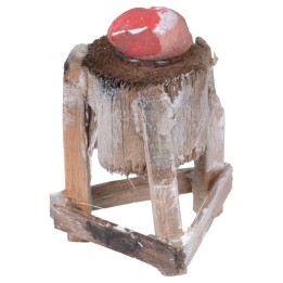 Wooden butcher block with meat 5.5 cm h