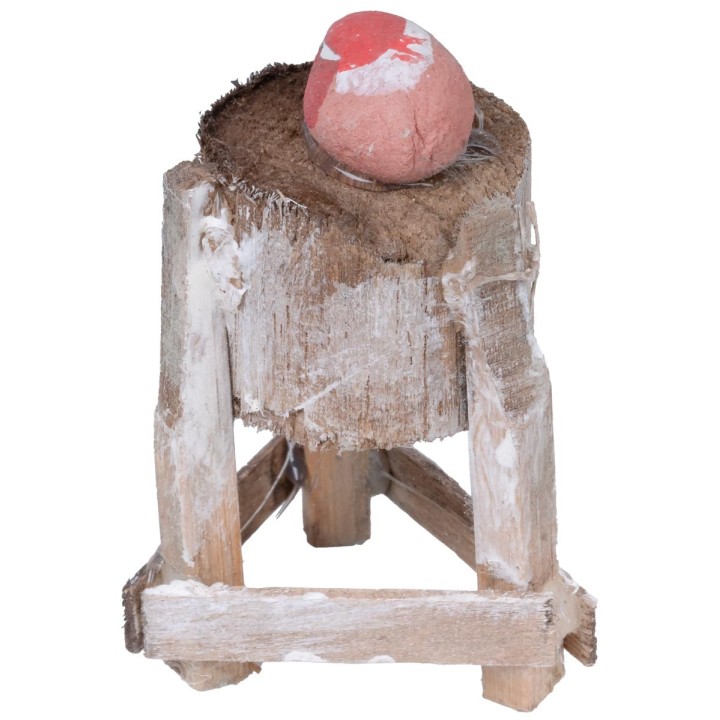 Wooden butcher block with meat 5.5 cm h