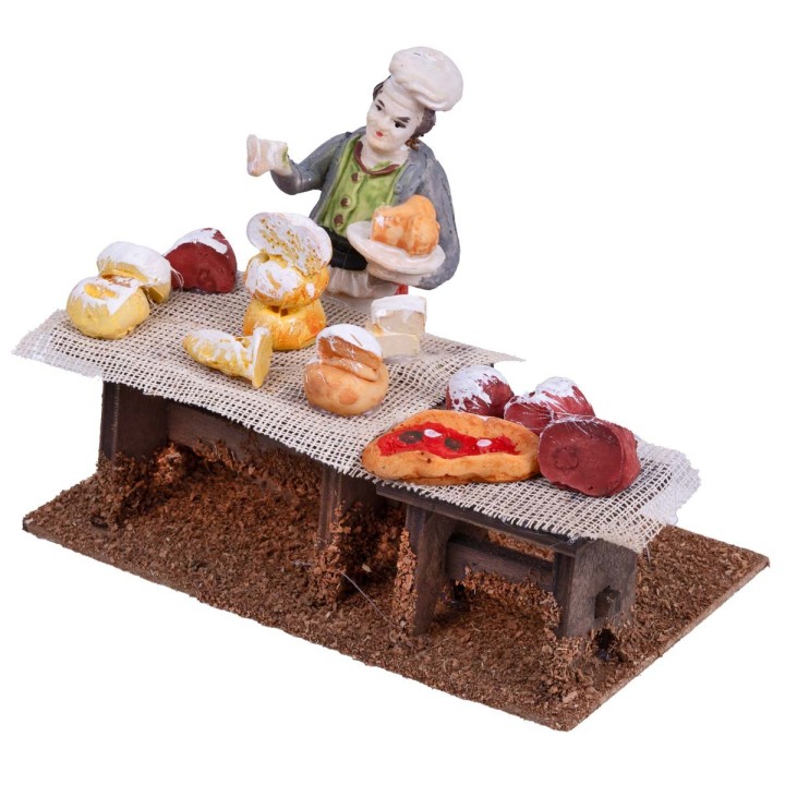 Banco gastronómico de madera con pastor