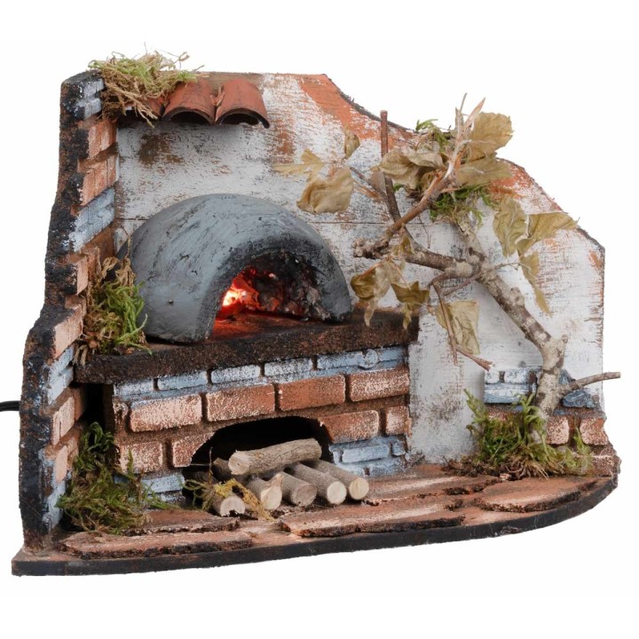 Corner oven for bakery with fire effect light cm 27x21x15.5 h